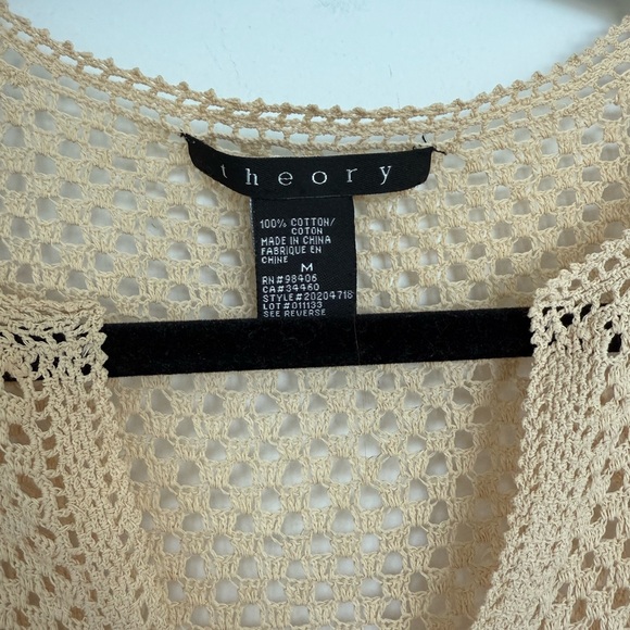 Theory Open Knit Crochet Sweater - Picture 2 of 4